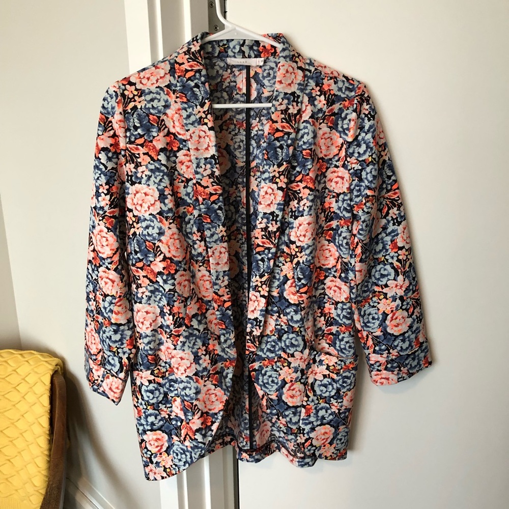 Lush 3/4 sleeve blazer jacket. Vibrant! Size S